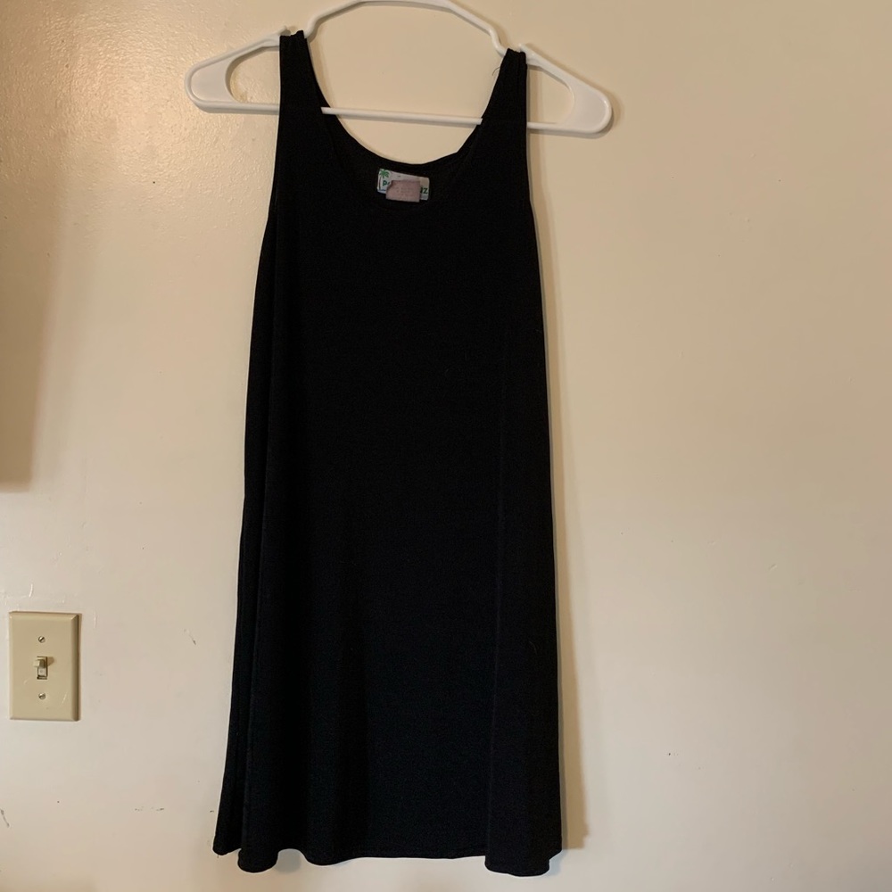 Mini sheer black dress